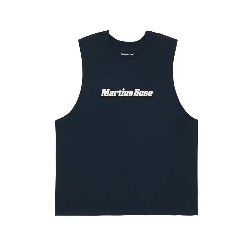 DOUBLE VEST in NAVY made by Martine Rose