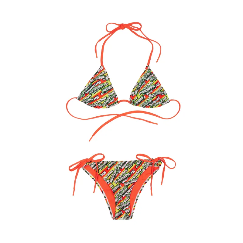 TWO PIECE BIKINI in GREEN & ORANGE sold by Martine Rose