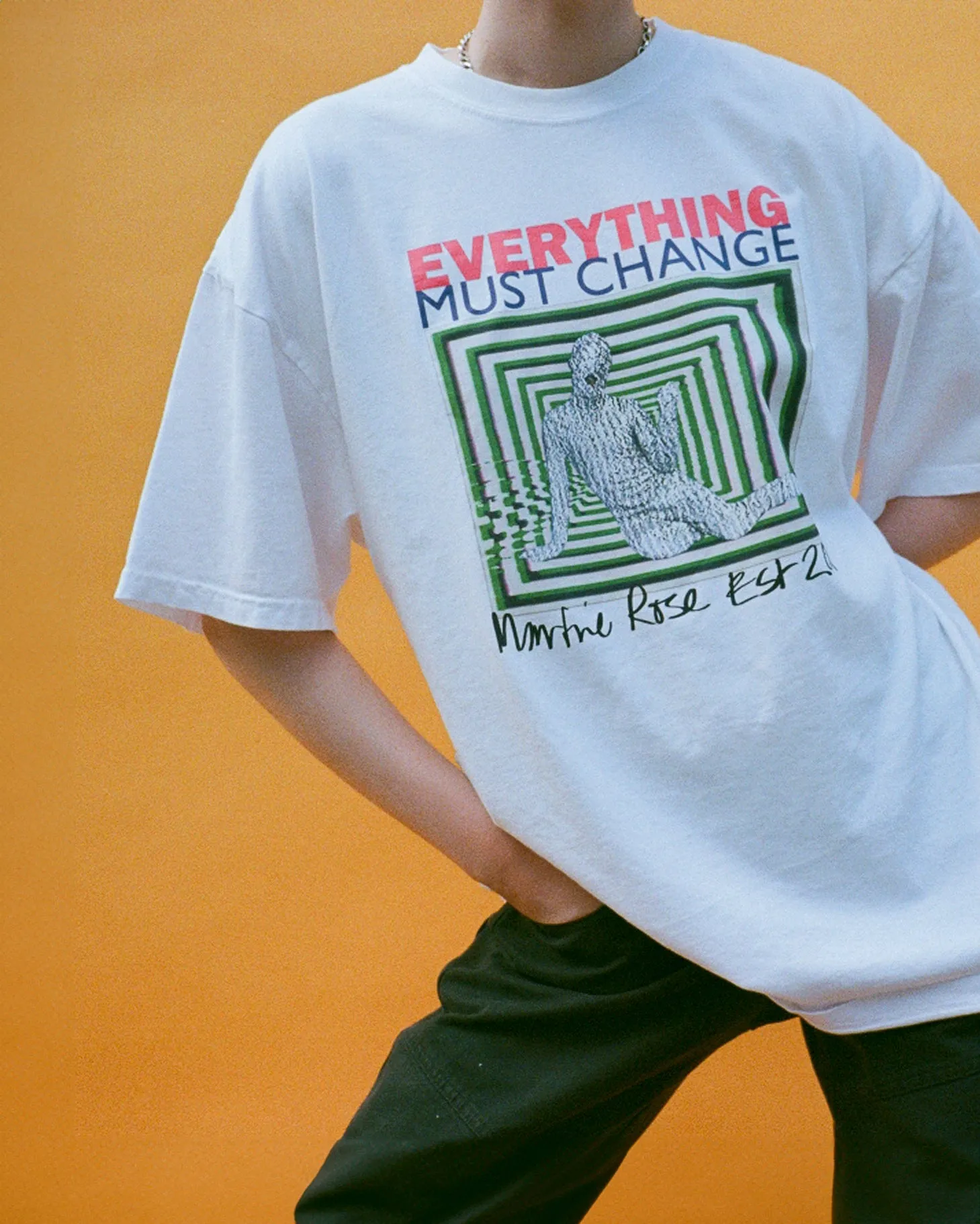 EVERYTHING MUST CHANGE OVERSIZED S/S T-SHIRT in WHITE sold by Martine Rose product image thumbnail 2