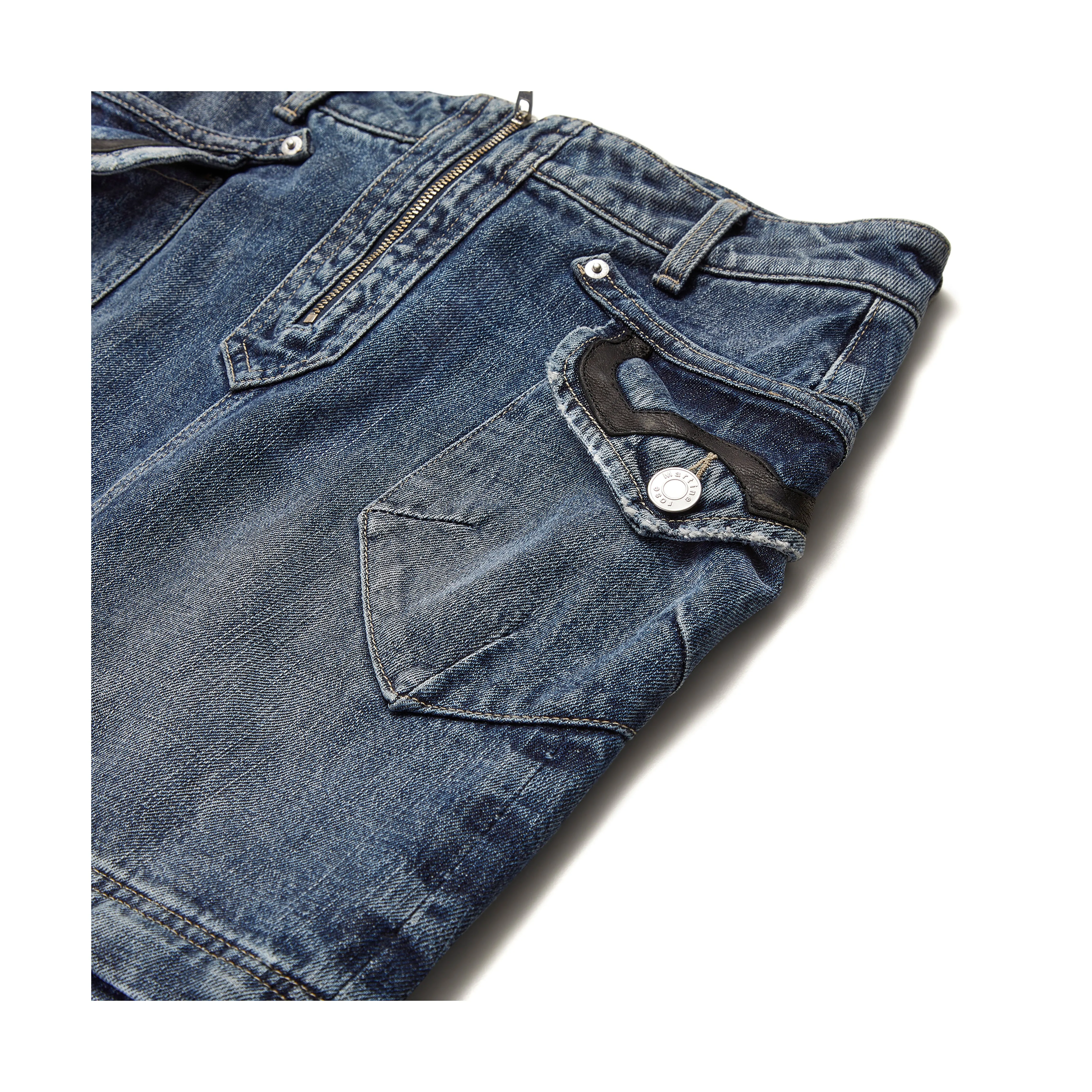 ZIP OFF DENIM SKIRT in BLUE sold by Martine Rose product image thumbnail 3