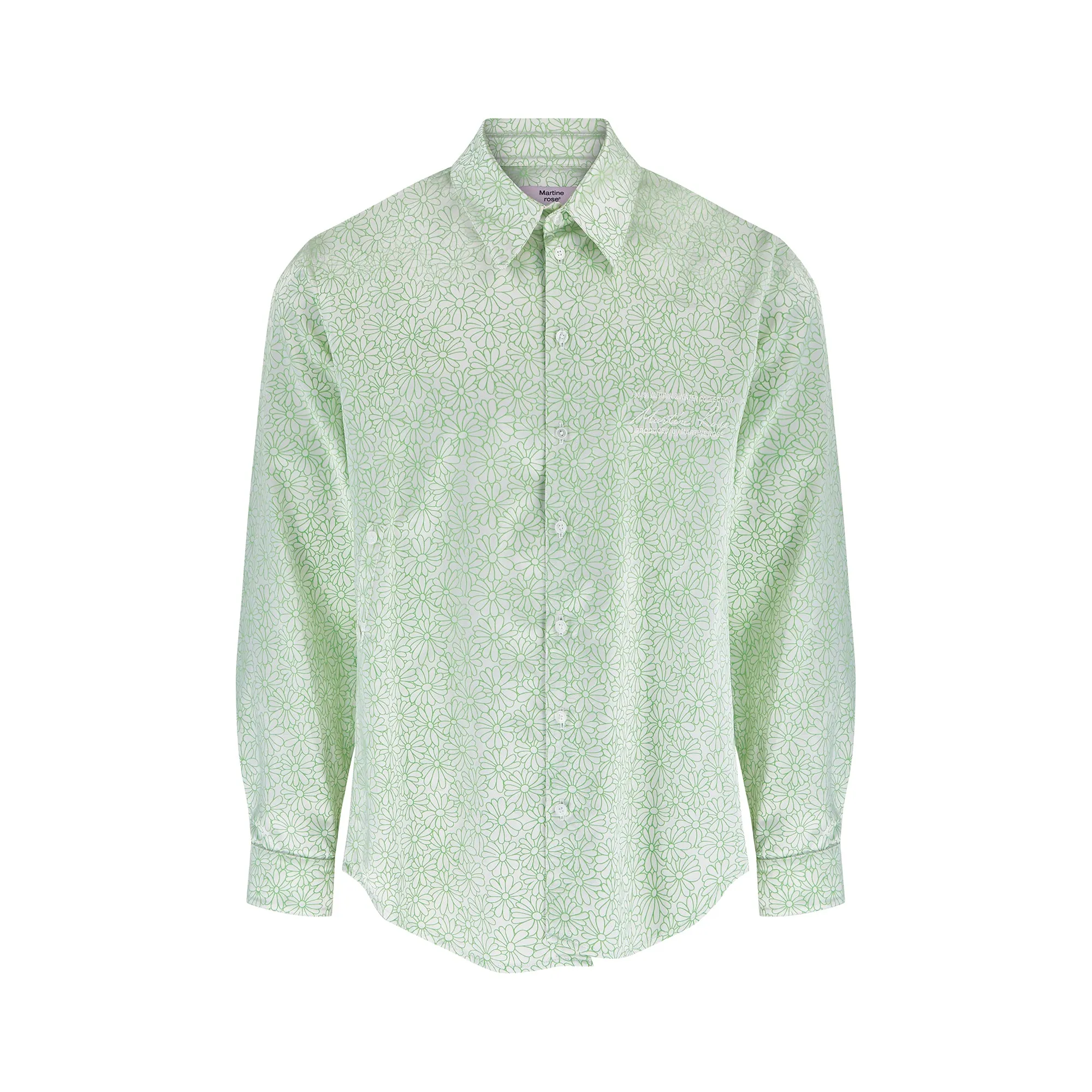 WRAP SHIRT in GREEN FLORAL sold by Martine Rose