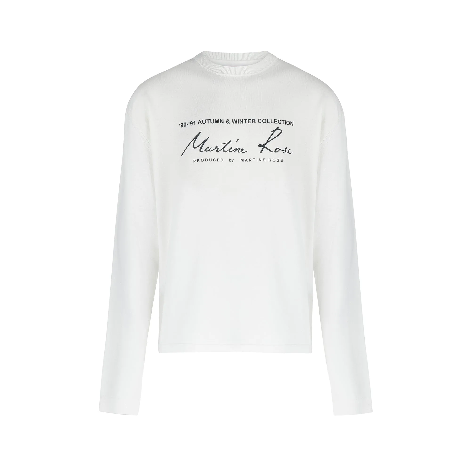 OVERSIZED STRETCH KNIT JUMPER in WHITE sold by Martine Rose