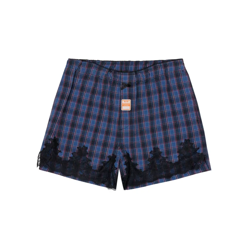 FRENCH KNICKERS in BLUE CHECK made by Martine Rose