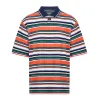 OVERSIZED POLO in GREEN & ORANGE STRIPE sold by Martine Rose