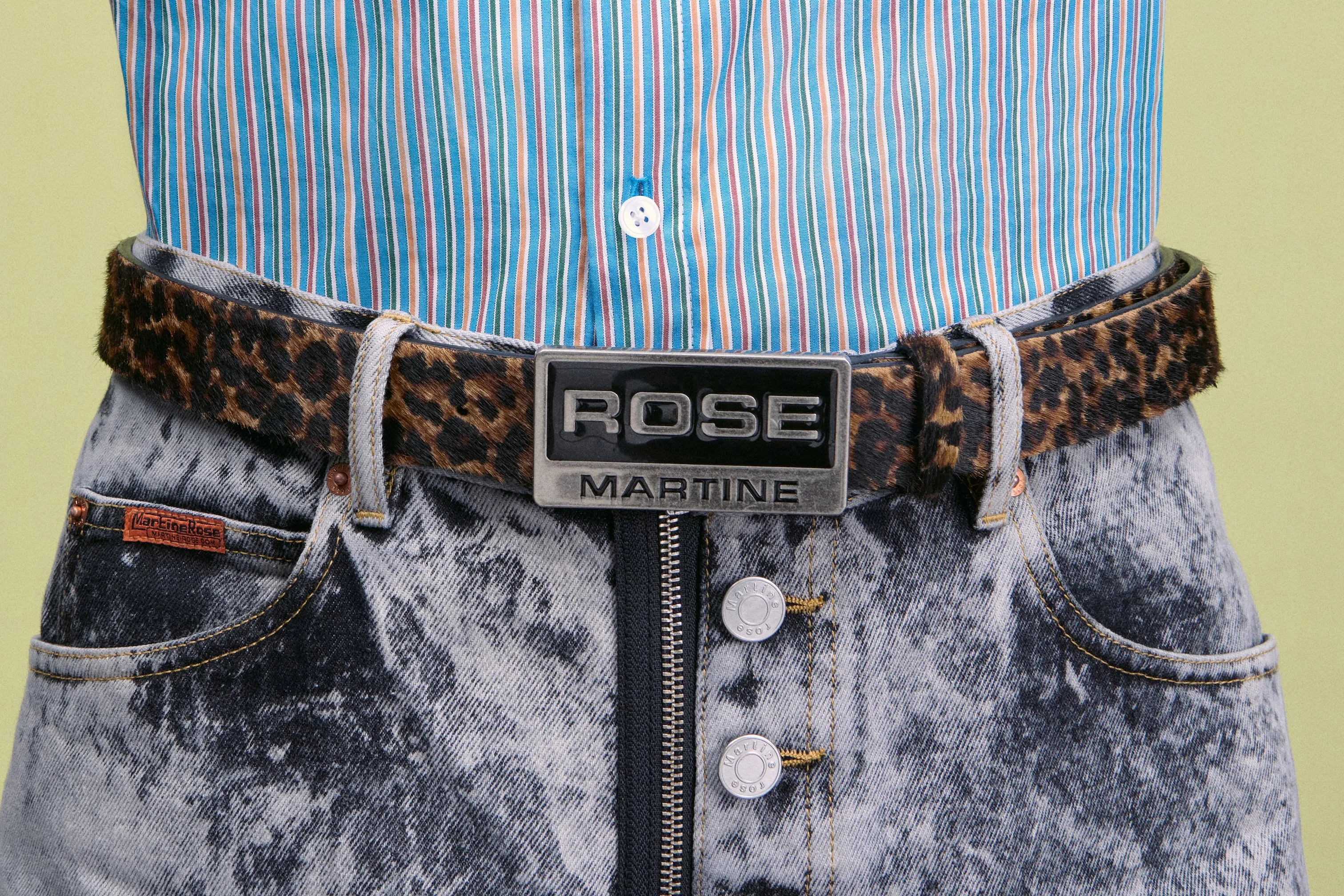 ROSE BELT in BROWN LEOPARD sold by Martine Rose product image thumbnail 2