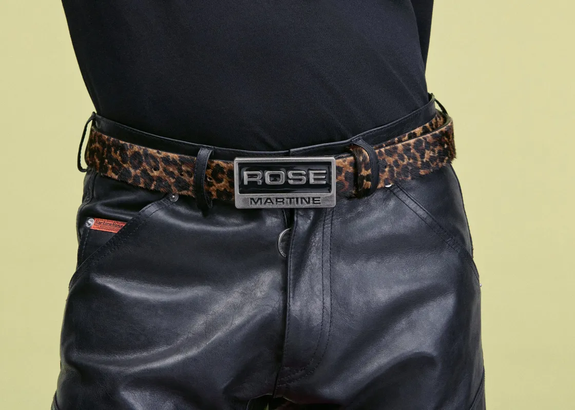 ROSE BELT in BROWN LEOPARD sold by Martine Rose