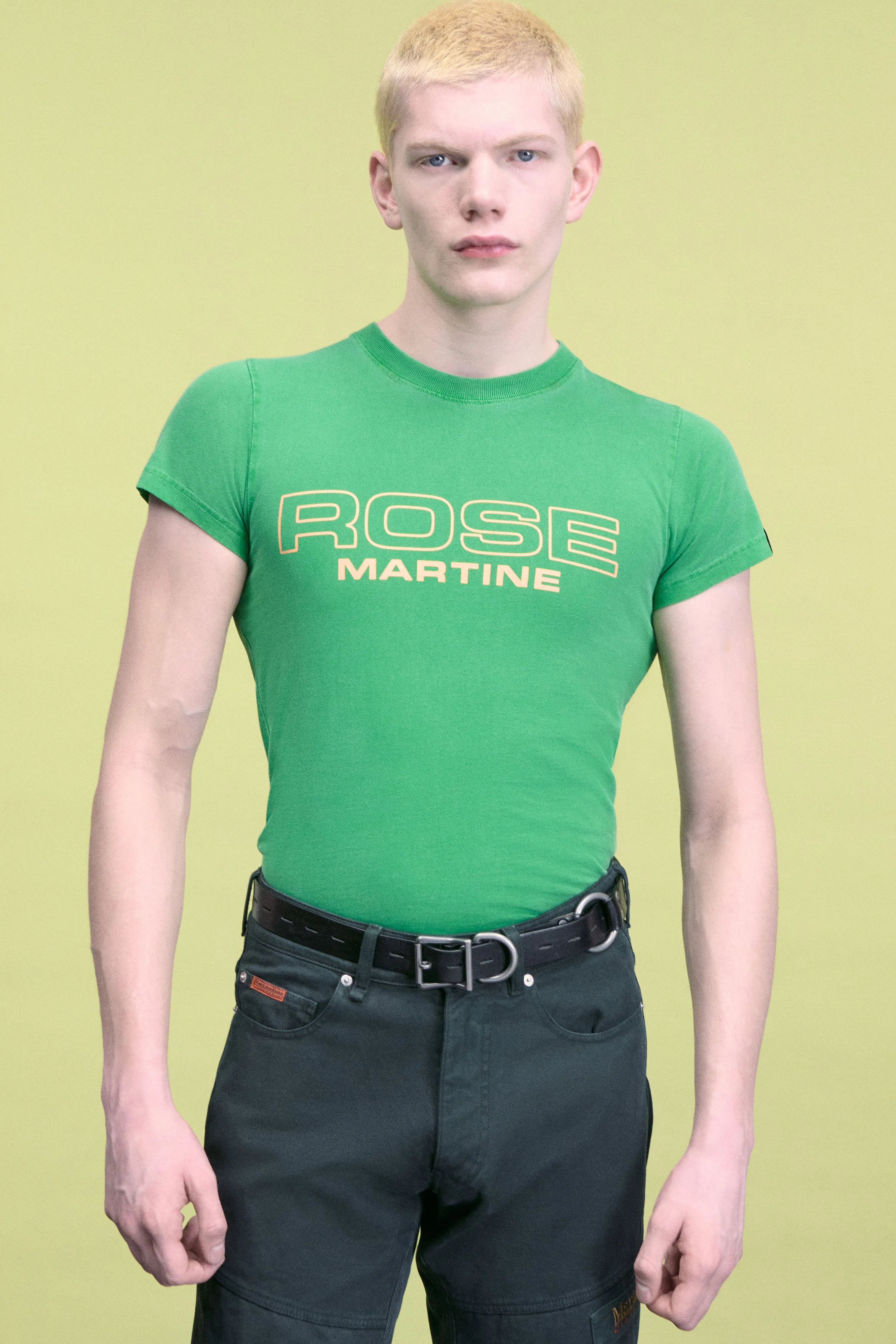 SHRUNKEN T-SHIRT in GREEN sold by Martine Rose product image thumbnail 2