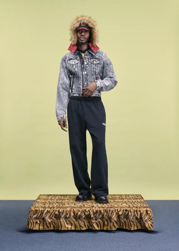 WIDE LEG TRACK PANT in BLACK made by Martine Rose