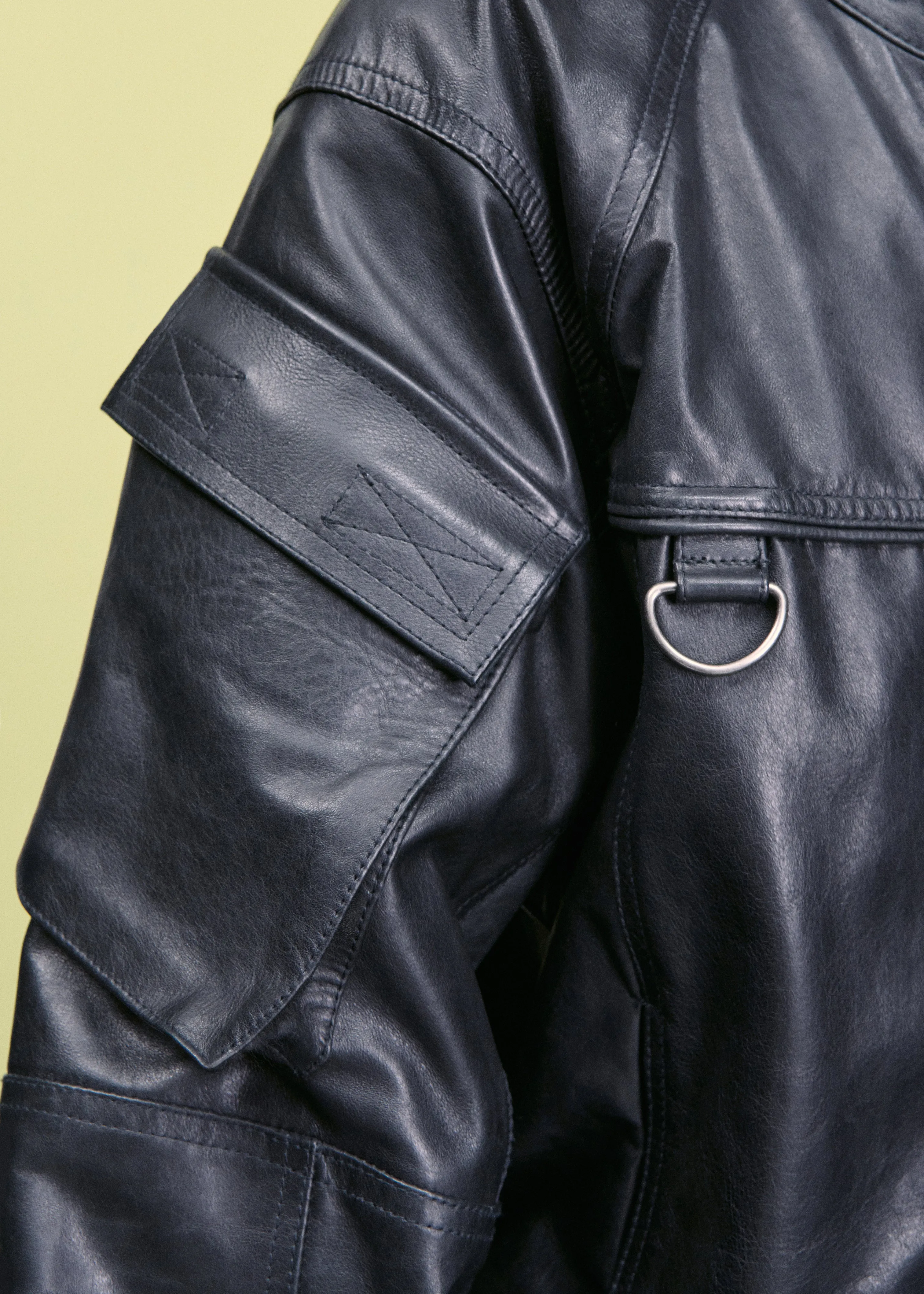 BUMBAG JACKET in BLACK LEATHER sold by Martine Rose product image thumbnail 5