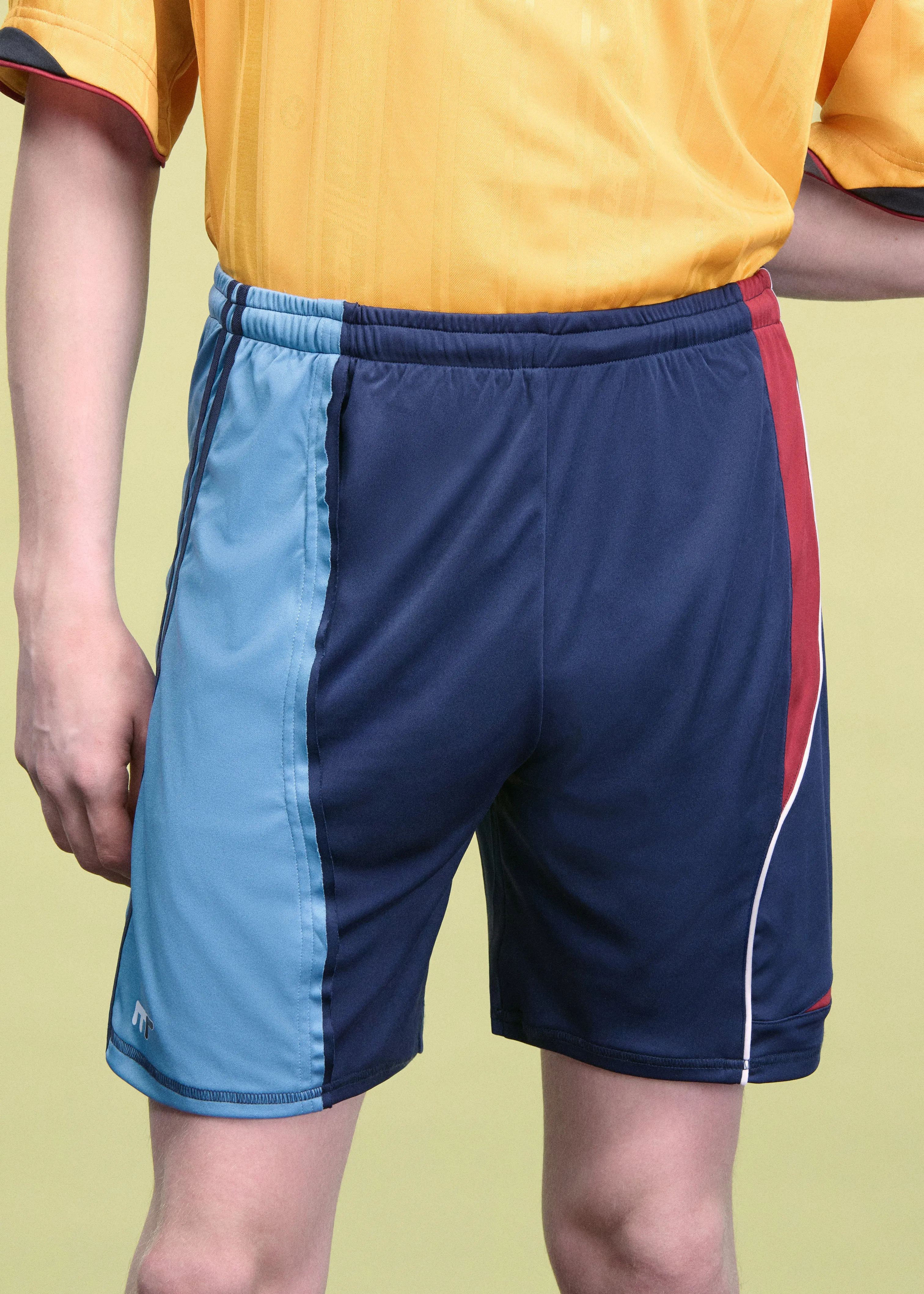 COLLAGE FOOTBALL SHORTS in BLUE sold by Martine Rose product image thumbnail 2