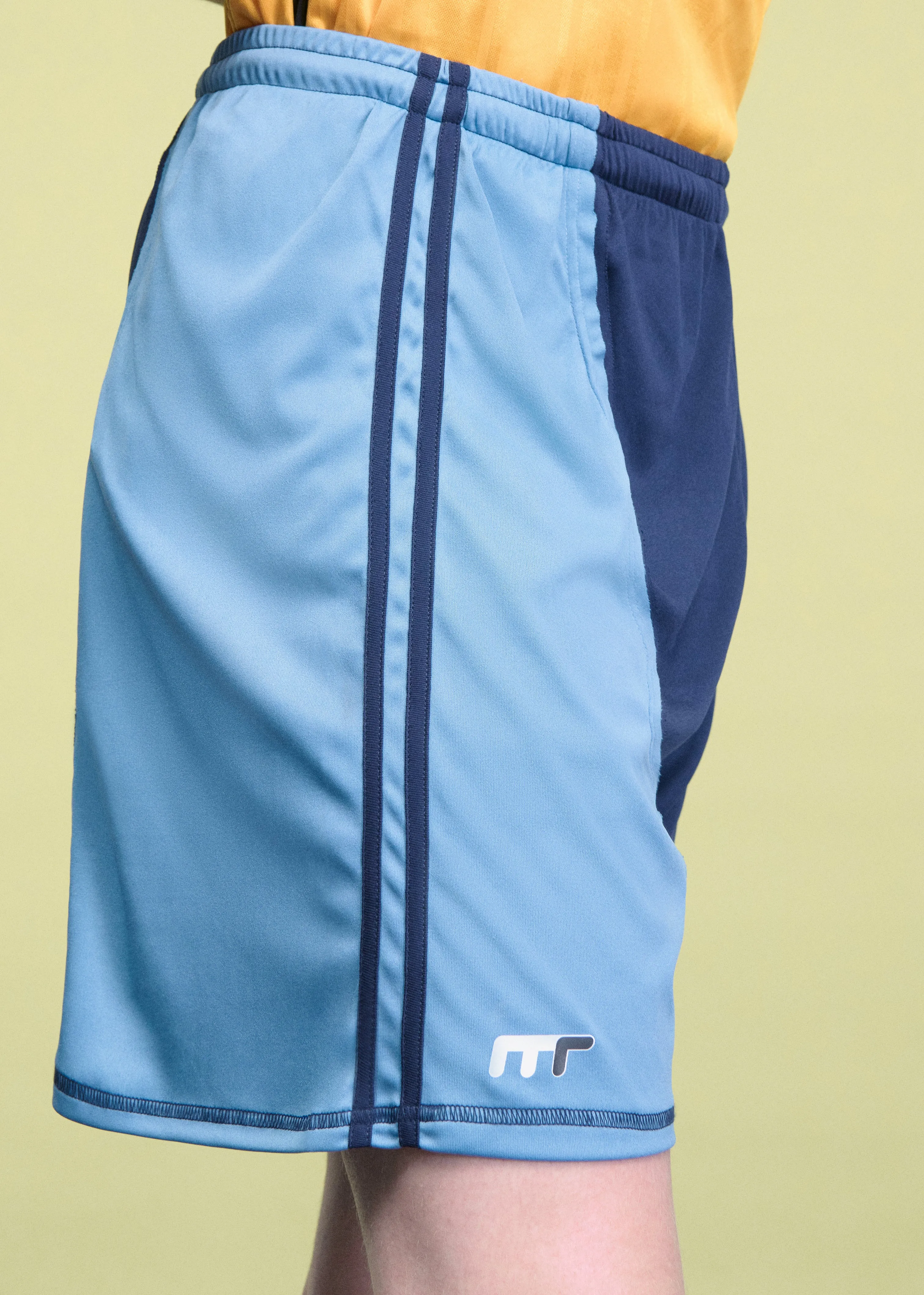 COLLAGE FOOTBALL SHORTS in BLUE sold by Martine Rose product image thumbnail 3