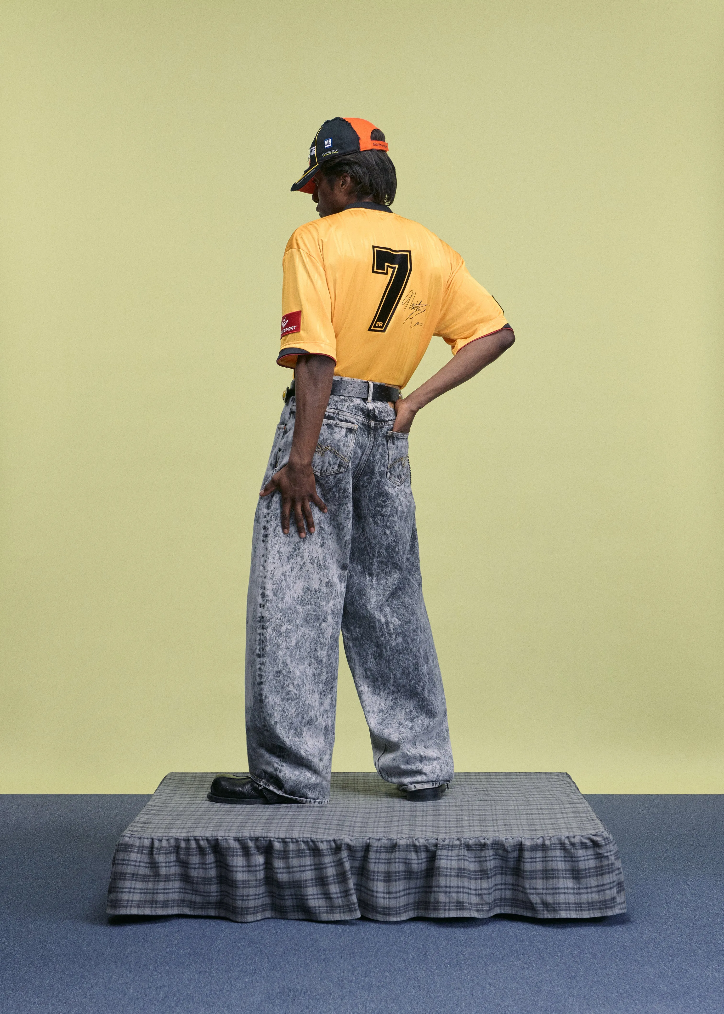 PRINTED FOOTBALL TOP in YELLOW GOLD sold by Martine Rose product image thumbnail 5