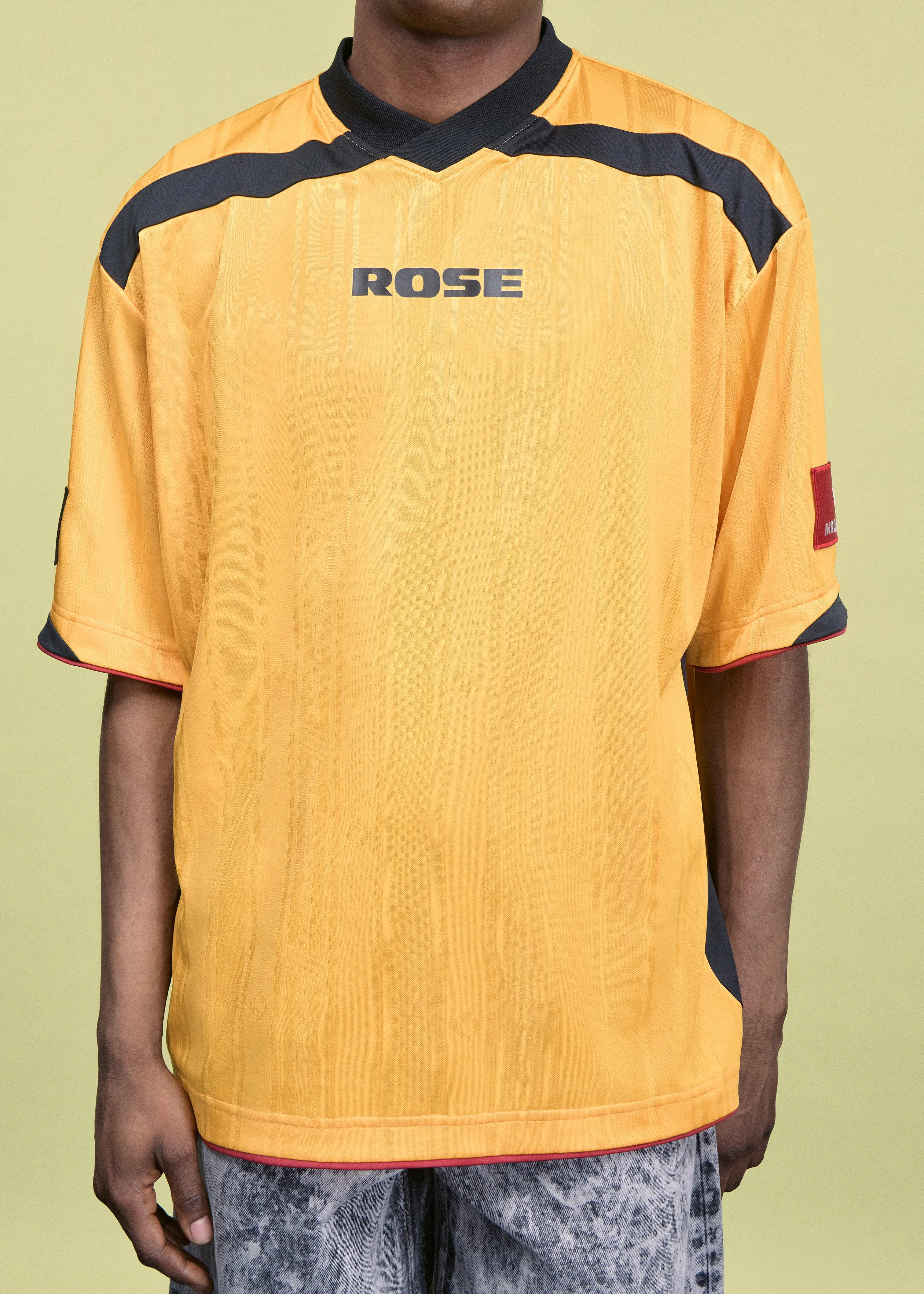 PRINTED FOOTBALL TOP in YELLOW GOLD sold by Martine Rose product image thumbnail 2