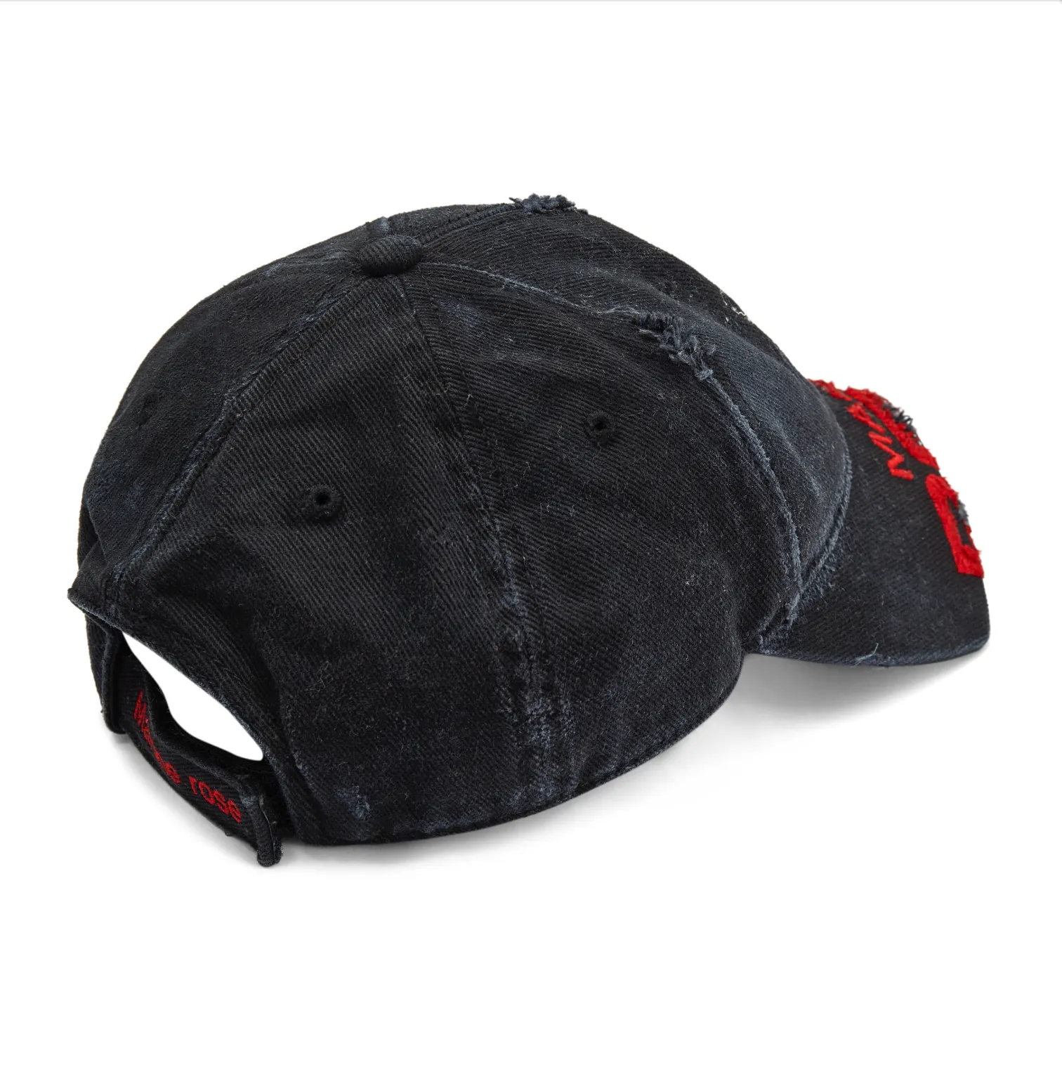 CUT PEAK CAP in WASHED BLACK sold by Martine Rose product image thumbnail 5