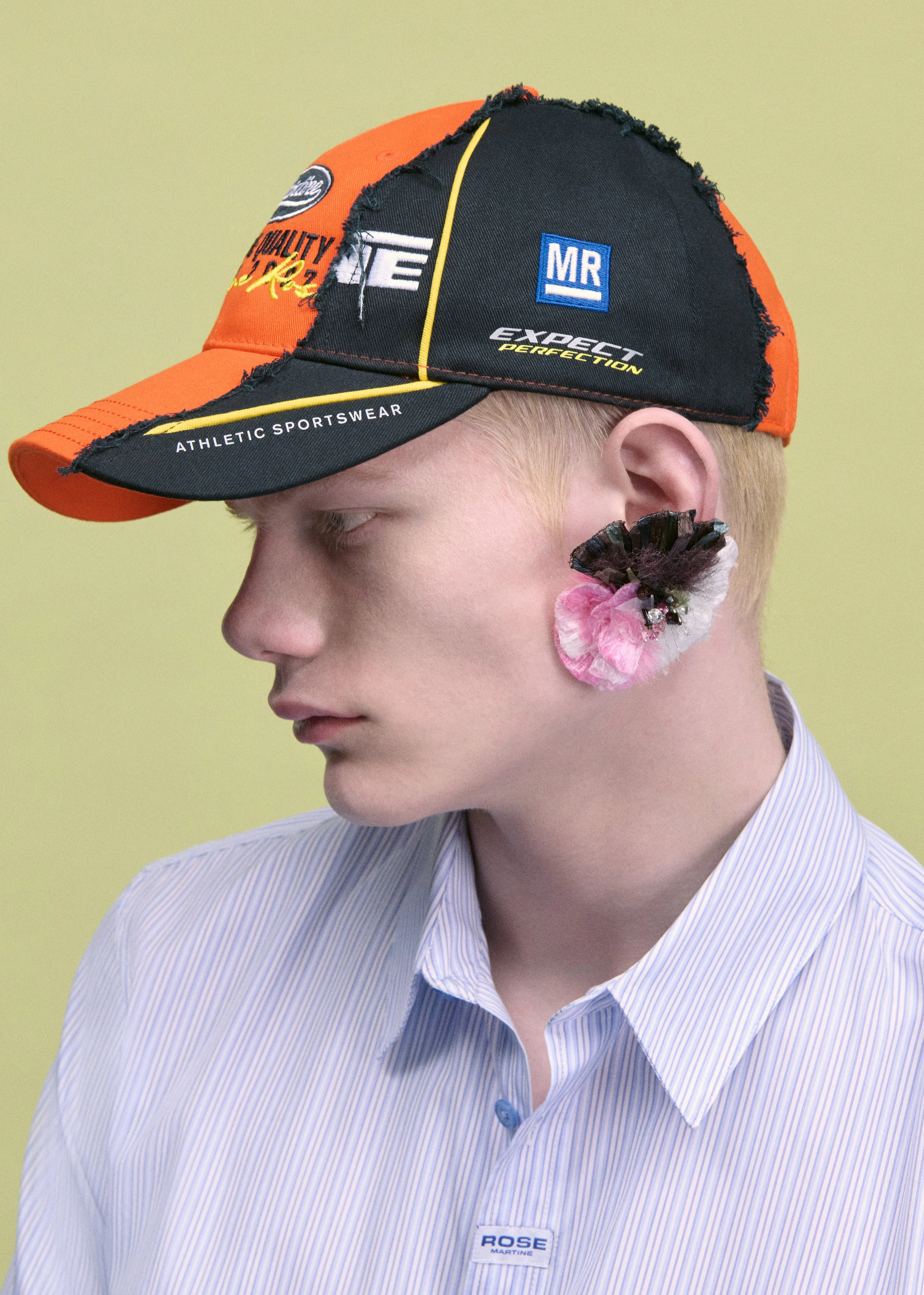 COLLAGE CAP in ORANGE sold by Martine Rose product image thumbnail 3