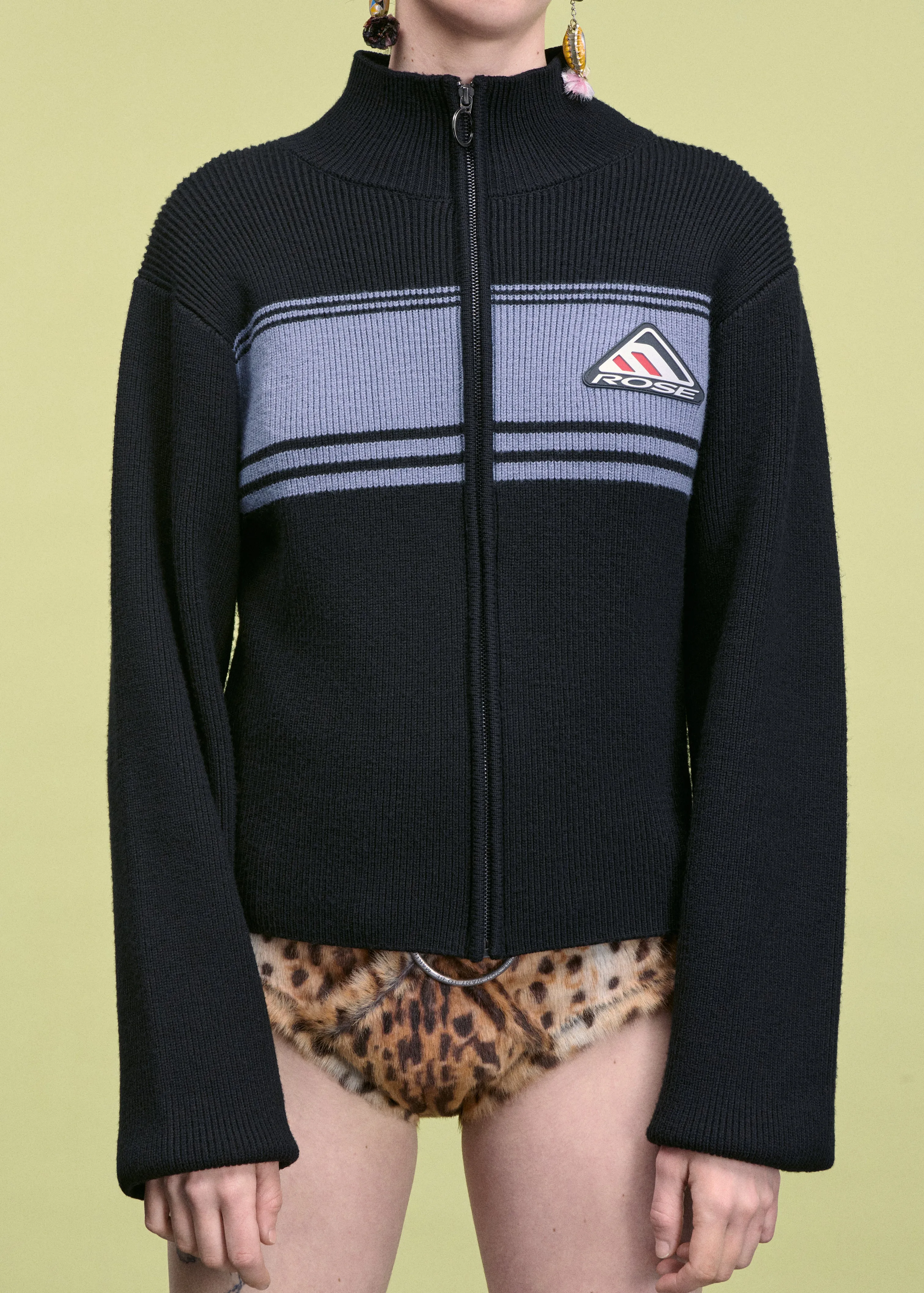 HYBRID TRACK ZIP CARDIGAN in BLACK sold by Martine Rose product image thumbnail 2