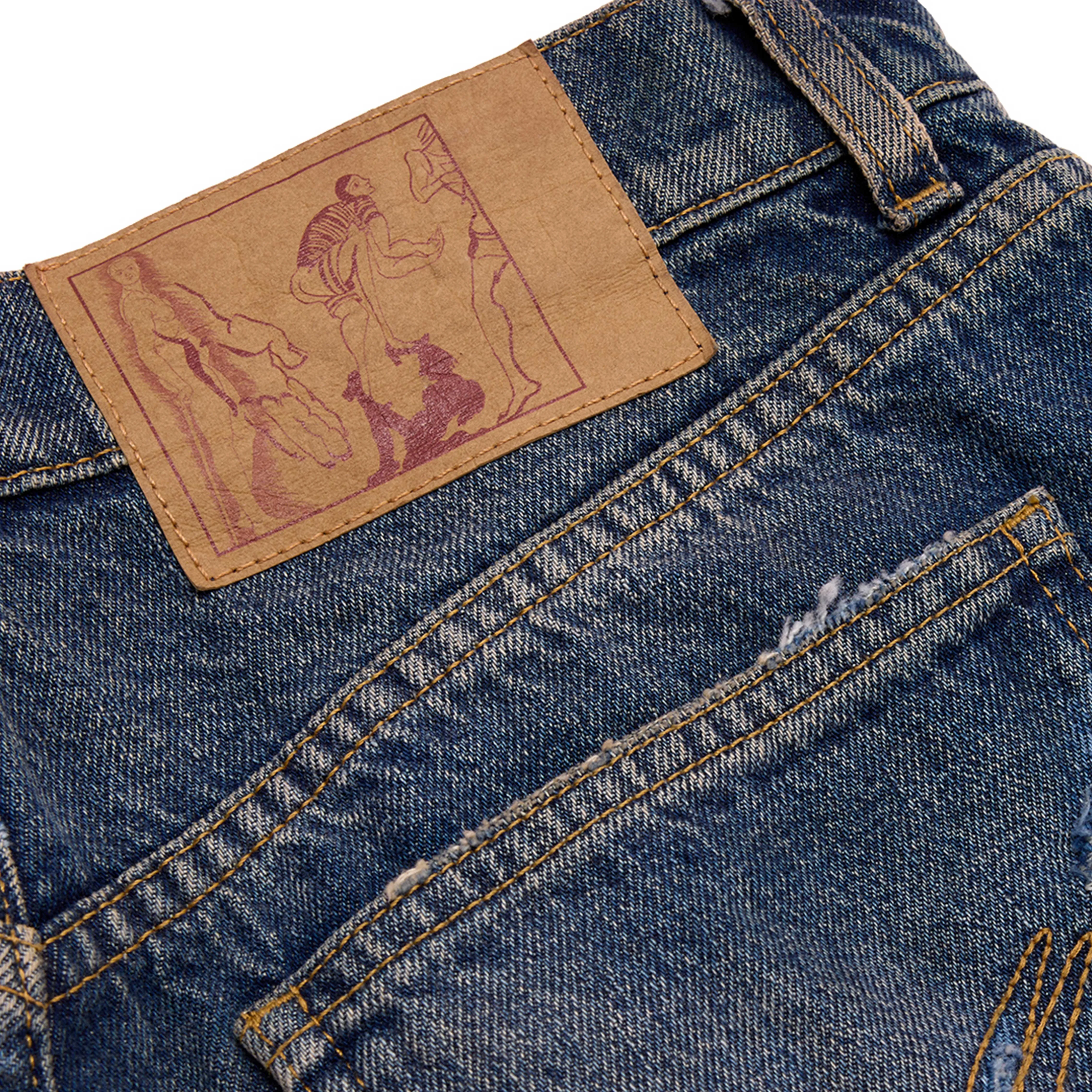 SHORT SHORTS in BLUE TRUCKER WASH sold by Martine Rose product image thumbnail 3