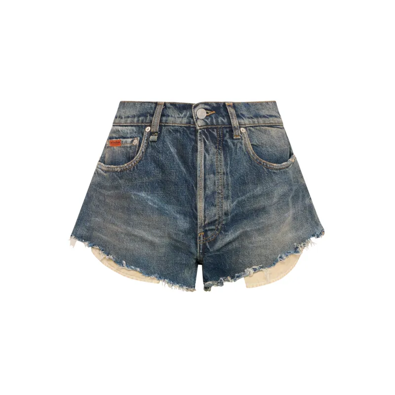 SHORT SHORTS in BLUE TRUCKER WASH made by Martine Rose
