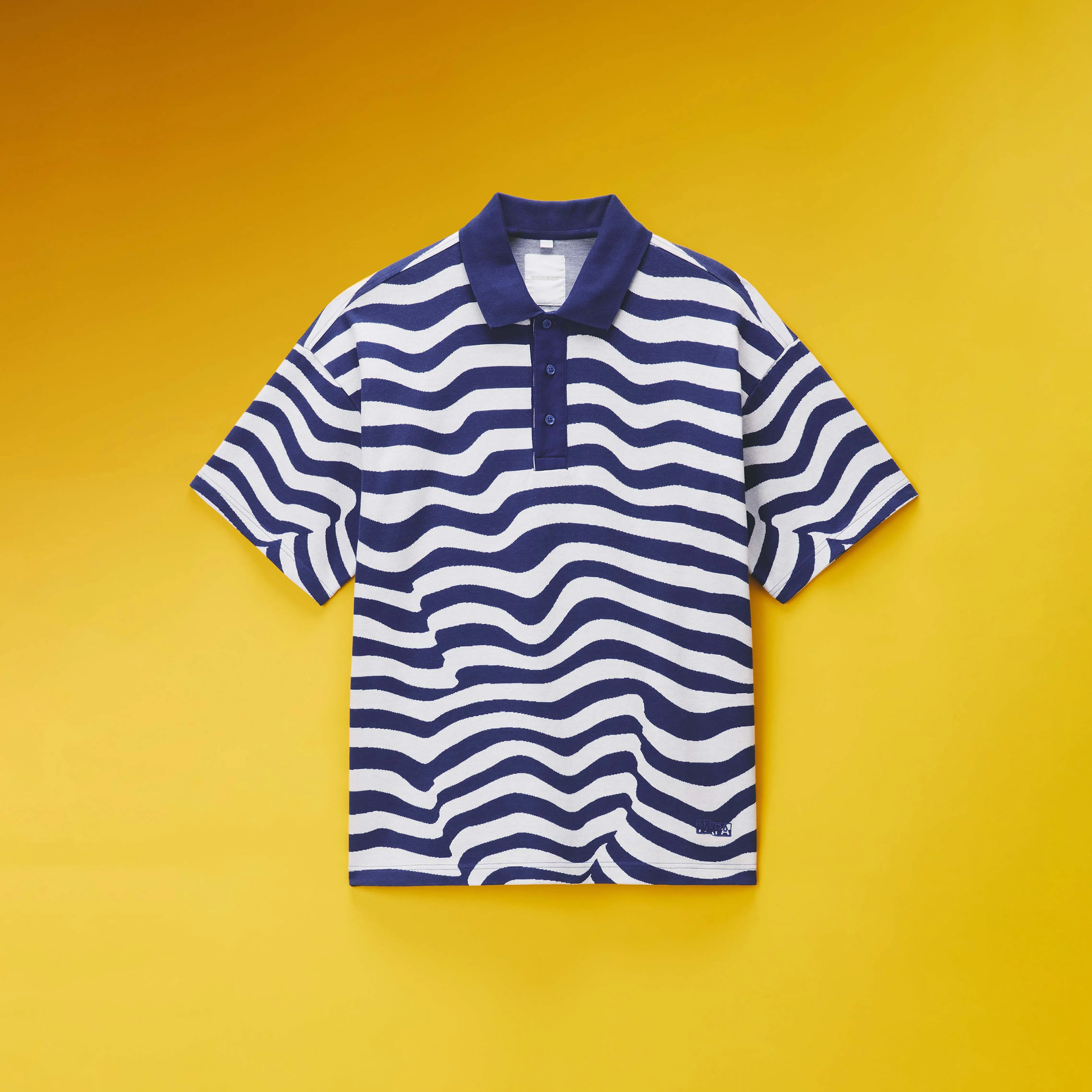 EGO S/S POLO SHIRT in BLUE STRIPE sold by Martine Rose product image thumbnail 3