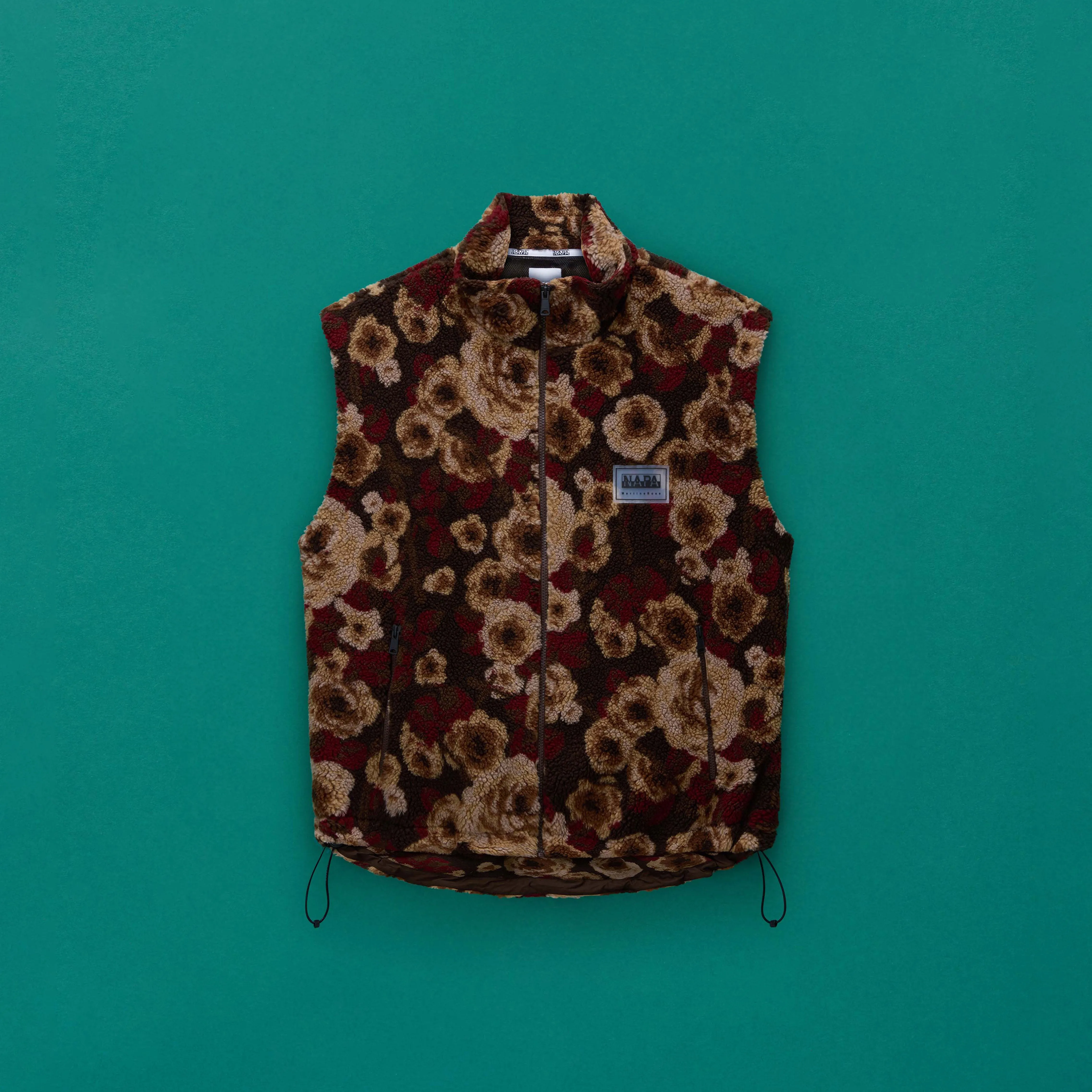 EMIN JACQUARD FLEECE VEST in BROWN FLORAL sold by Martine Rose product image thumbnail 2