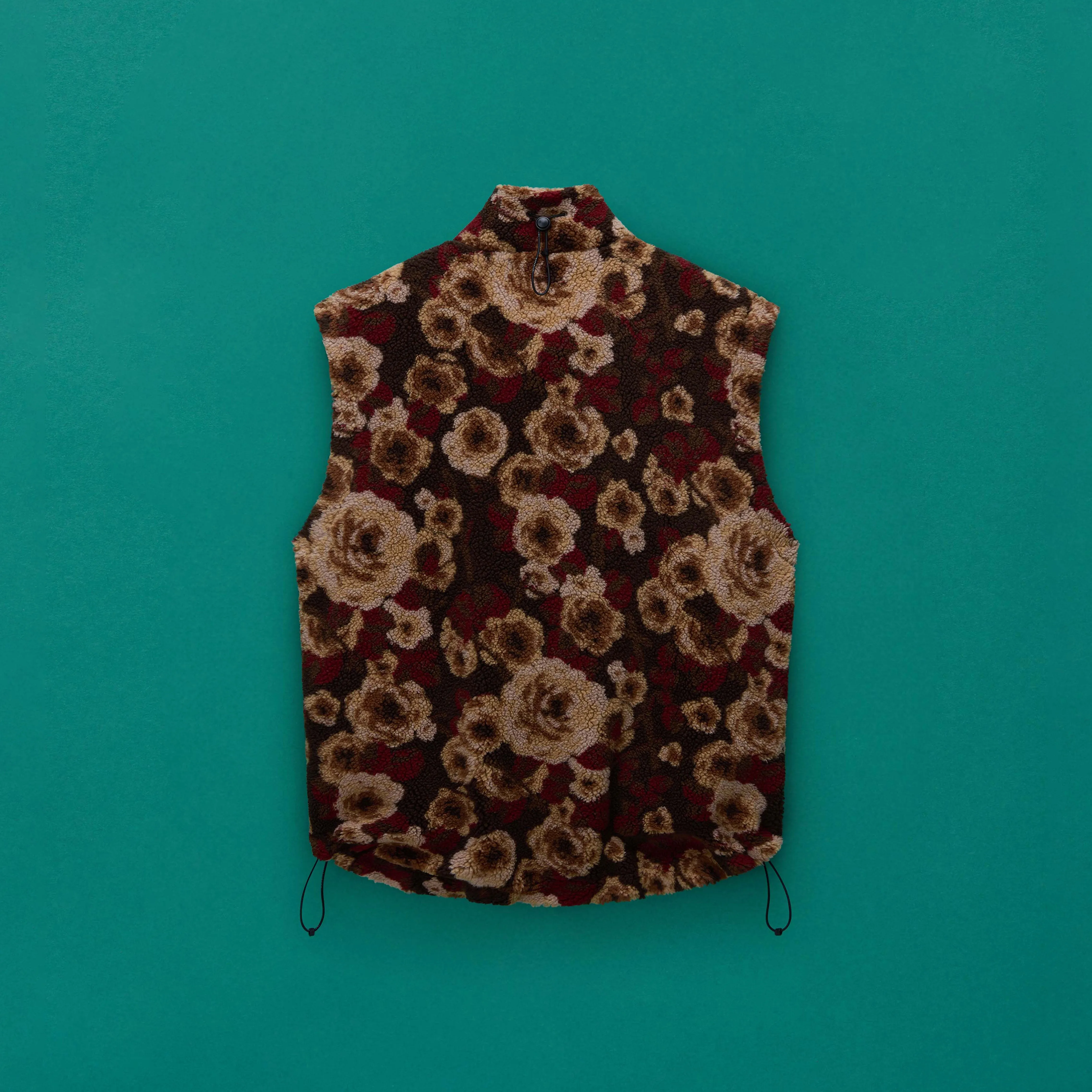 EMIN JACQUARD FLEECE VEST in BROWN FLORAL sold by Martine Rose product image thumbnail 3