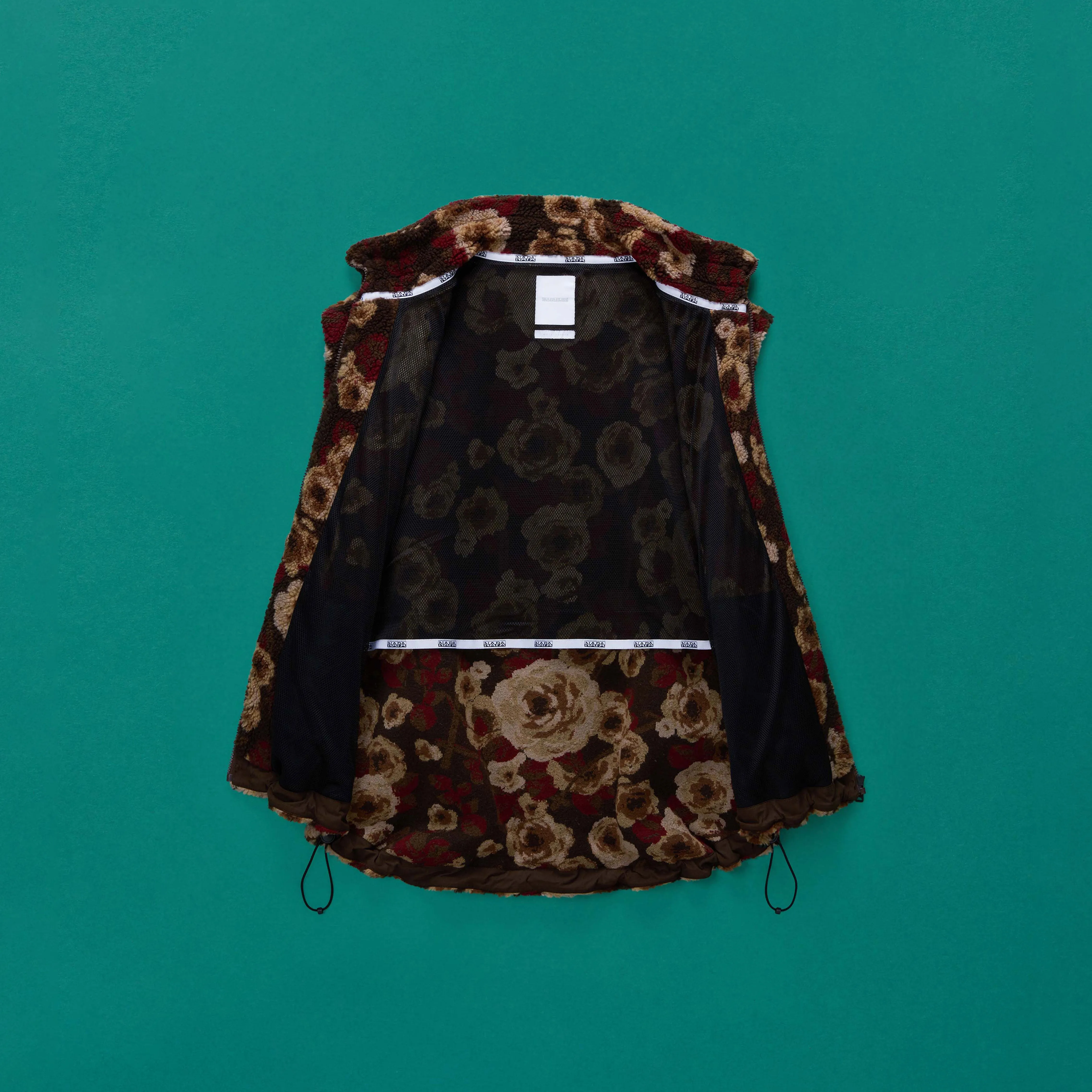 EMIN JACQUARD FLEECE VEST in BROWN FLORAL sold by Martine Rose product image thumbnail 4