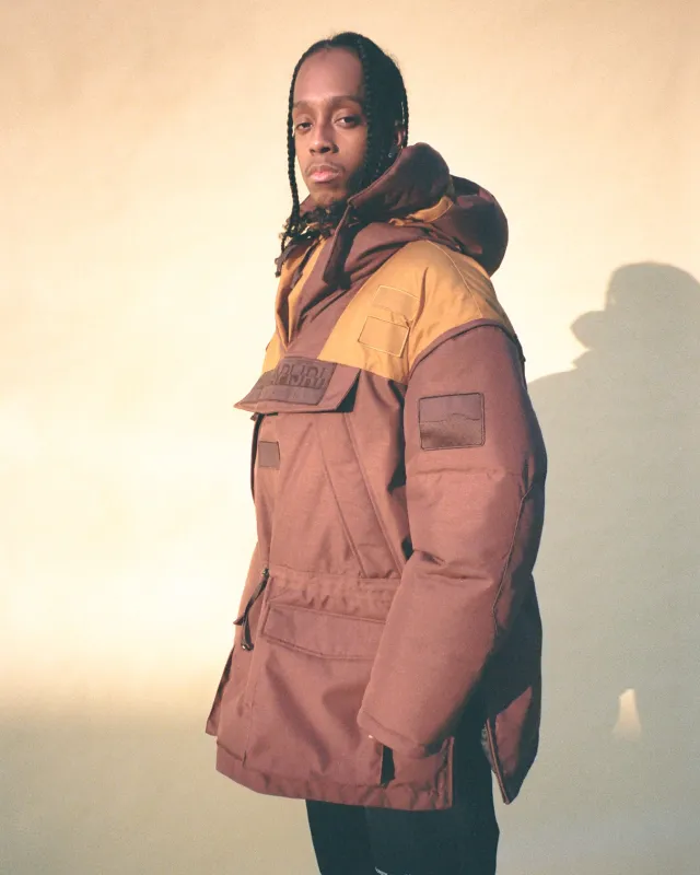 SKIDOO COMMON ANORAK JACKET  in CHOCOLATE made by Martine Rose