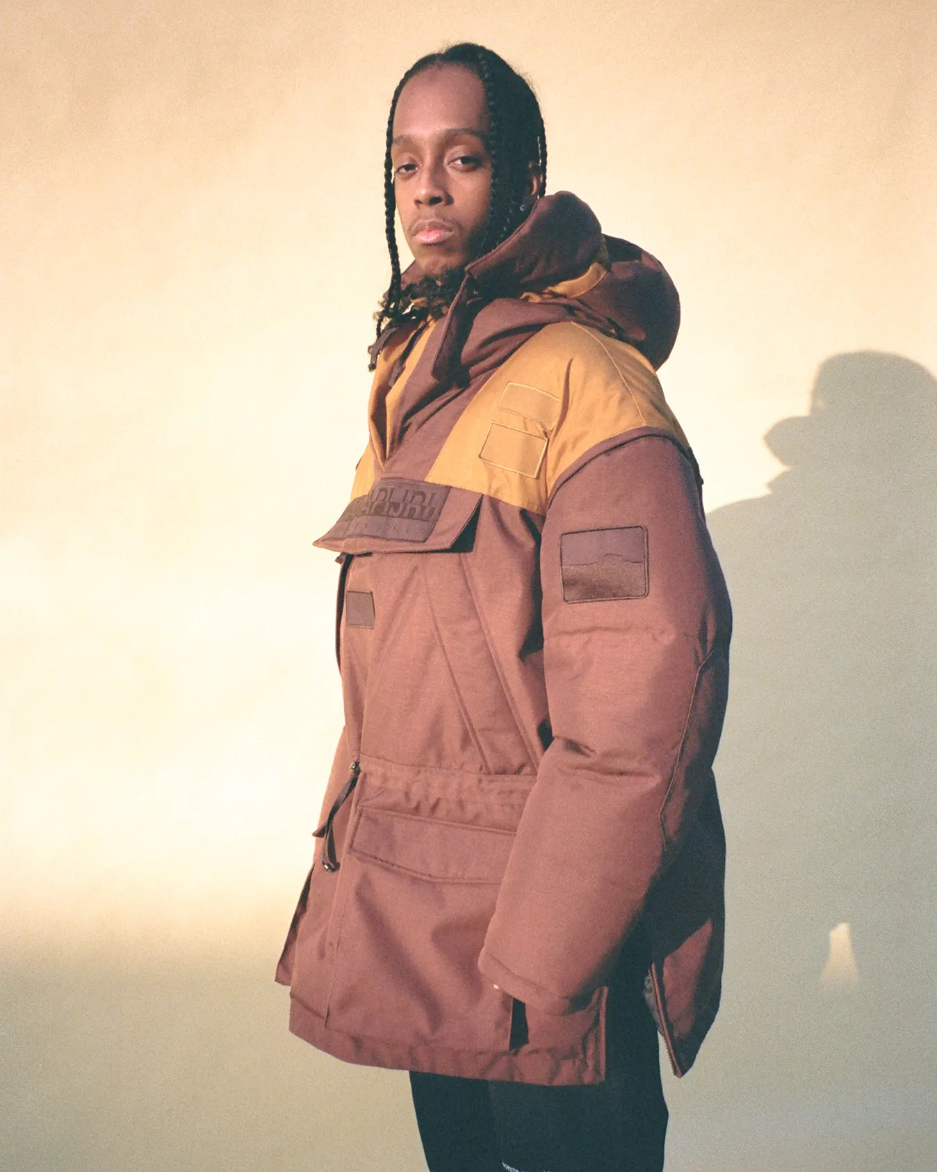 SKIDOO COMMON ANORAK JACKET in CHOCOLATE sold by Martine Rose