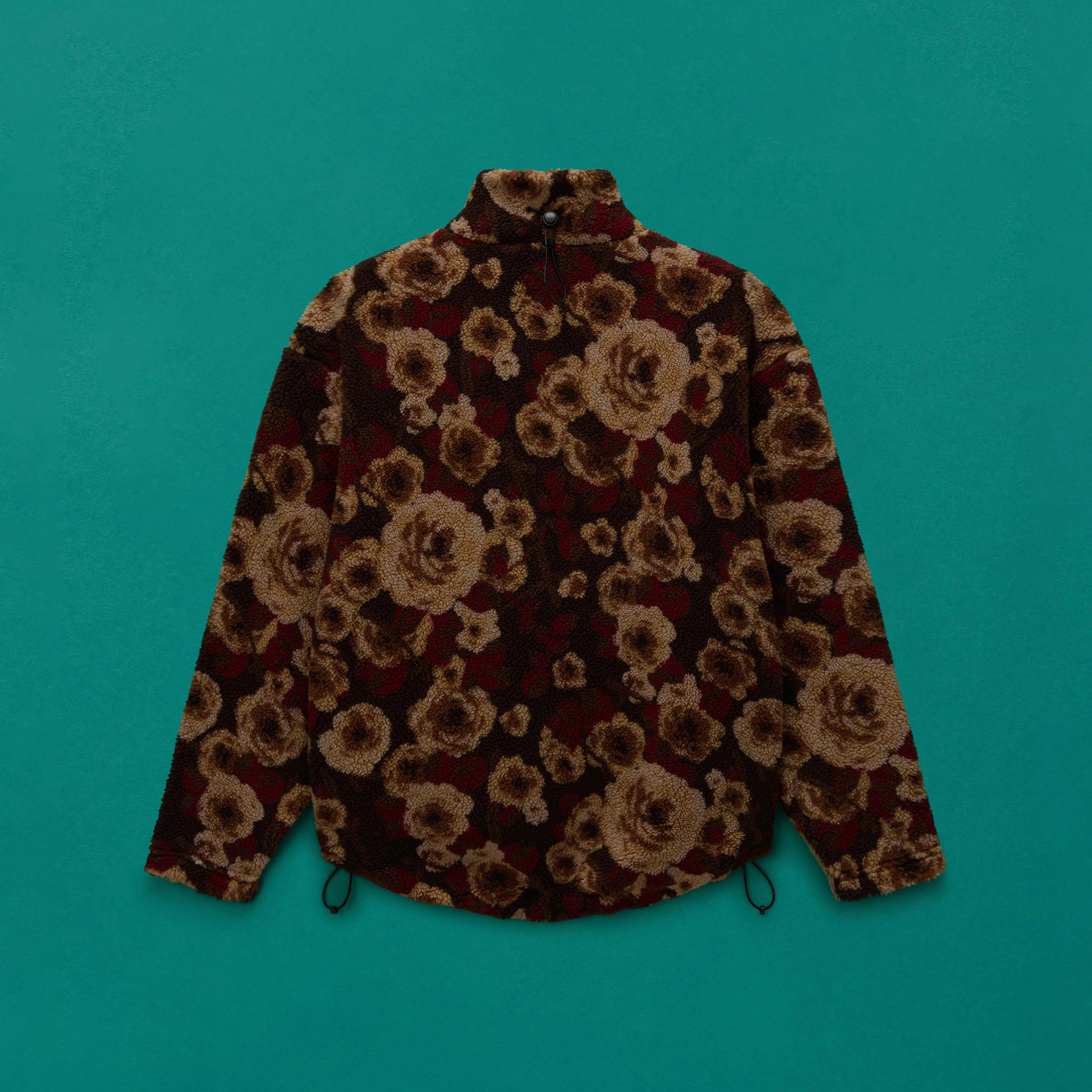 EMIN JACQUARD FULL ZIP FLEECE in BROWN FLORAL sold by Martine Rose product image thumbnail 2