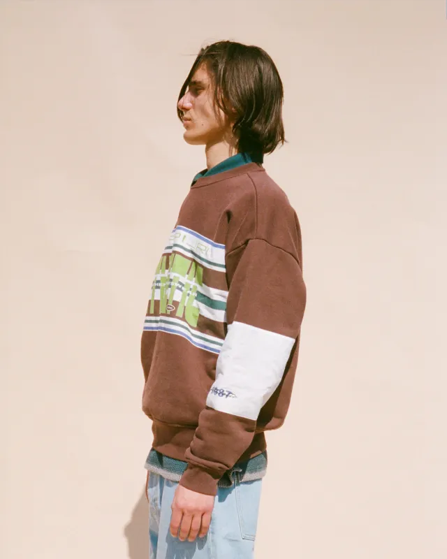 LAMONT SWEATSHIRT in CHOCOLATE made by Martine Rose