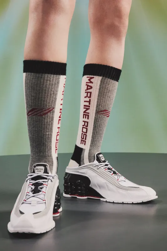 NIKE x MARTINE ROSE MR4 SHOX in WHITE MULTI made by Martine Rose