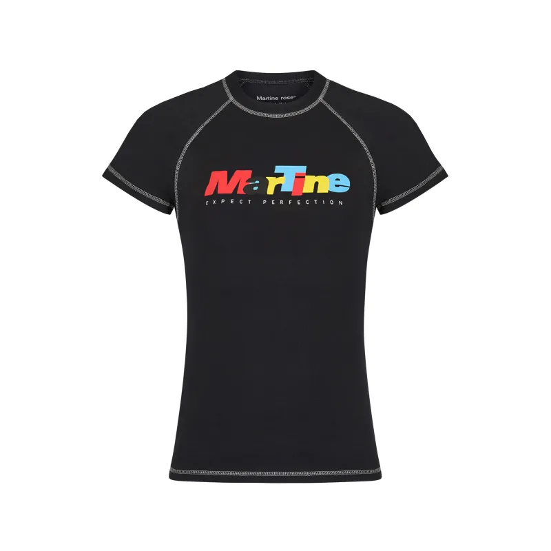 RAGLAN SHRUNKEN T-SHIRT in BLACK made by Martine Rose