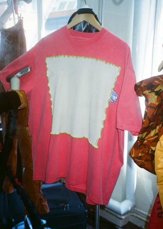 WINDOW T-SHIRT in HOT PINK made by Martine Rose