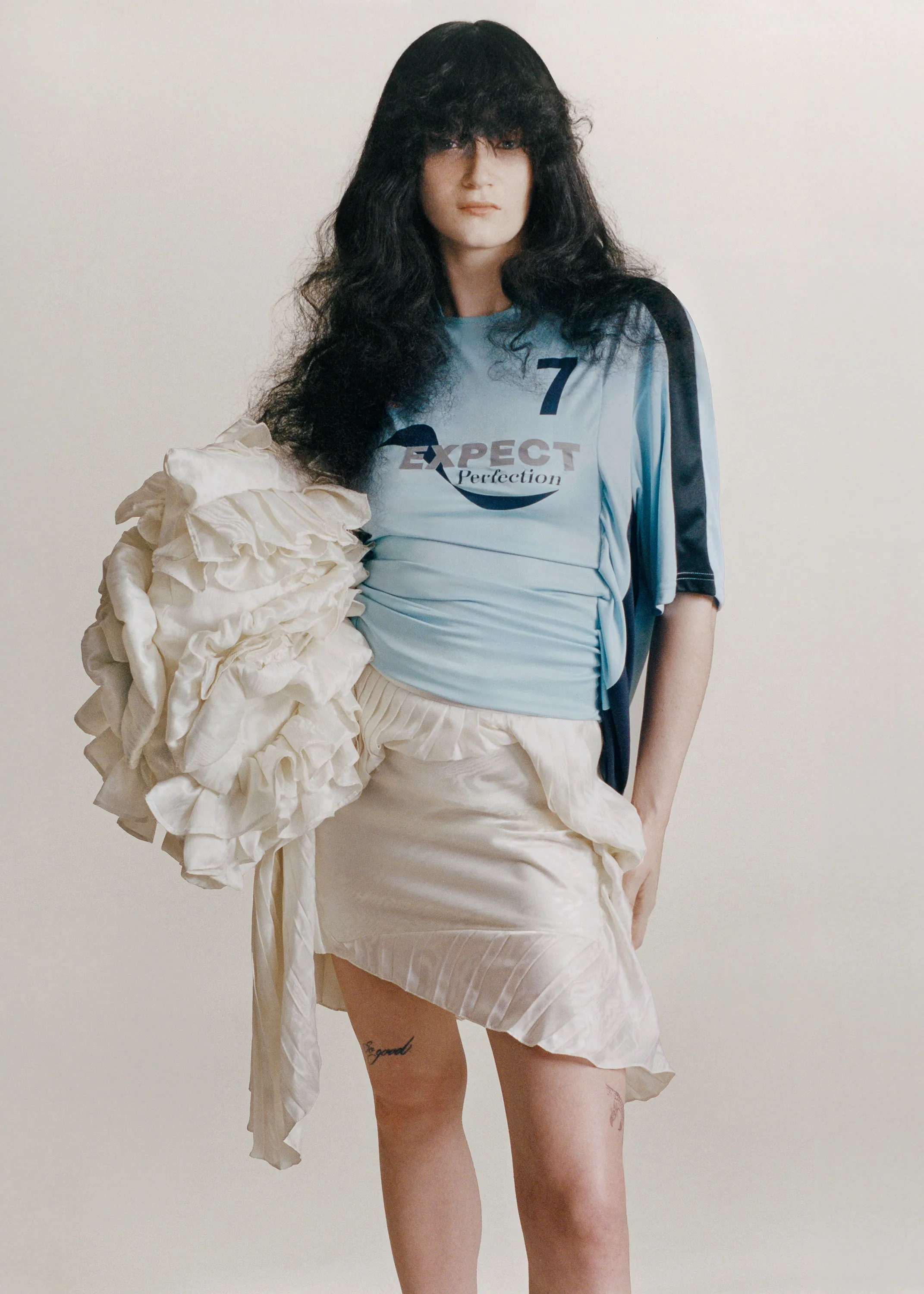 WOMENS HALF STRETCH FOOTBALL TOP in BLUE sold by Martine Rose