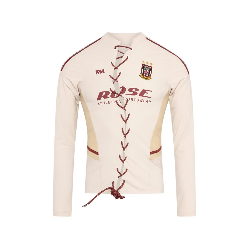 L/S LACE UP FOOTBALL TOP in GREY made by Martine Rose
