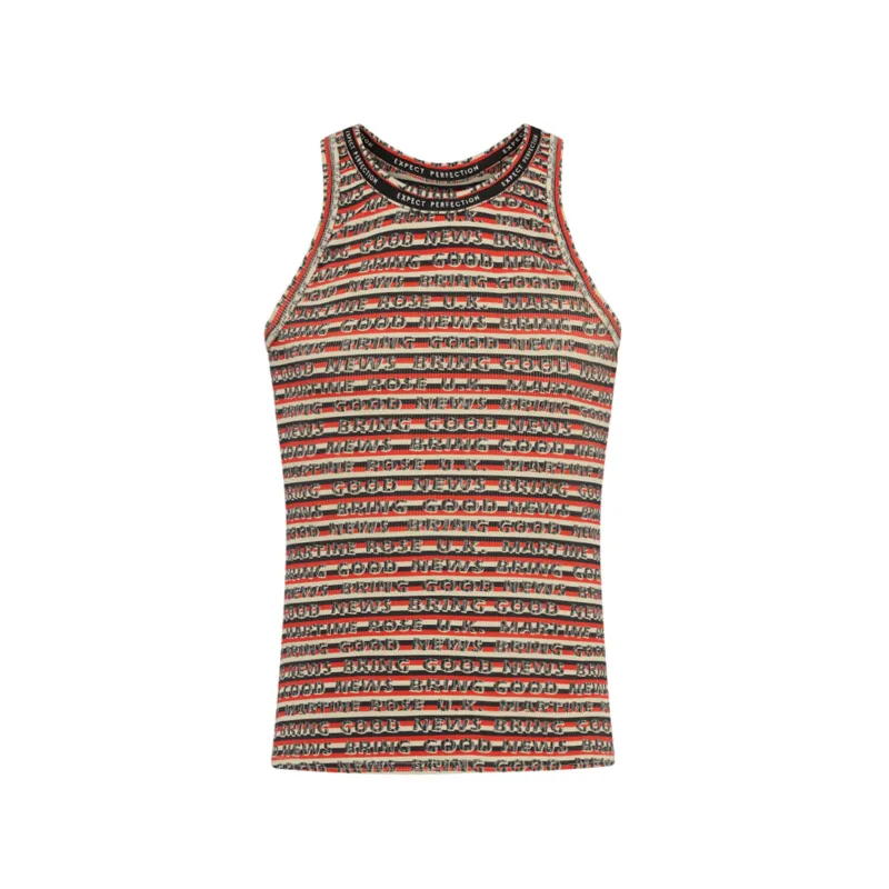 VEST in RED & GREY STRIPE made by Martine Rose