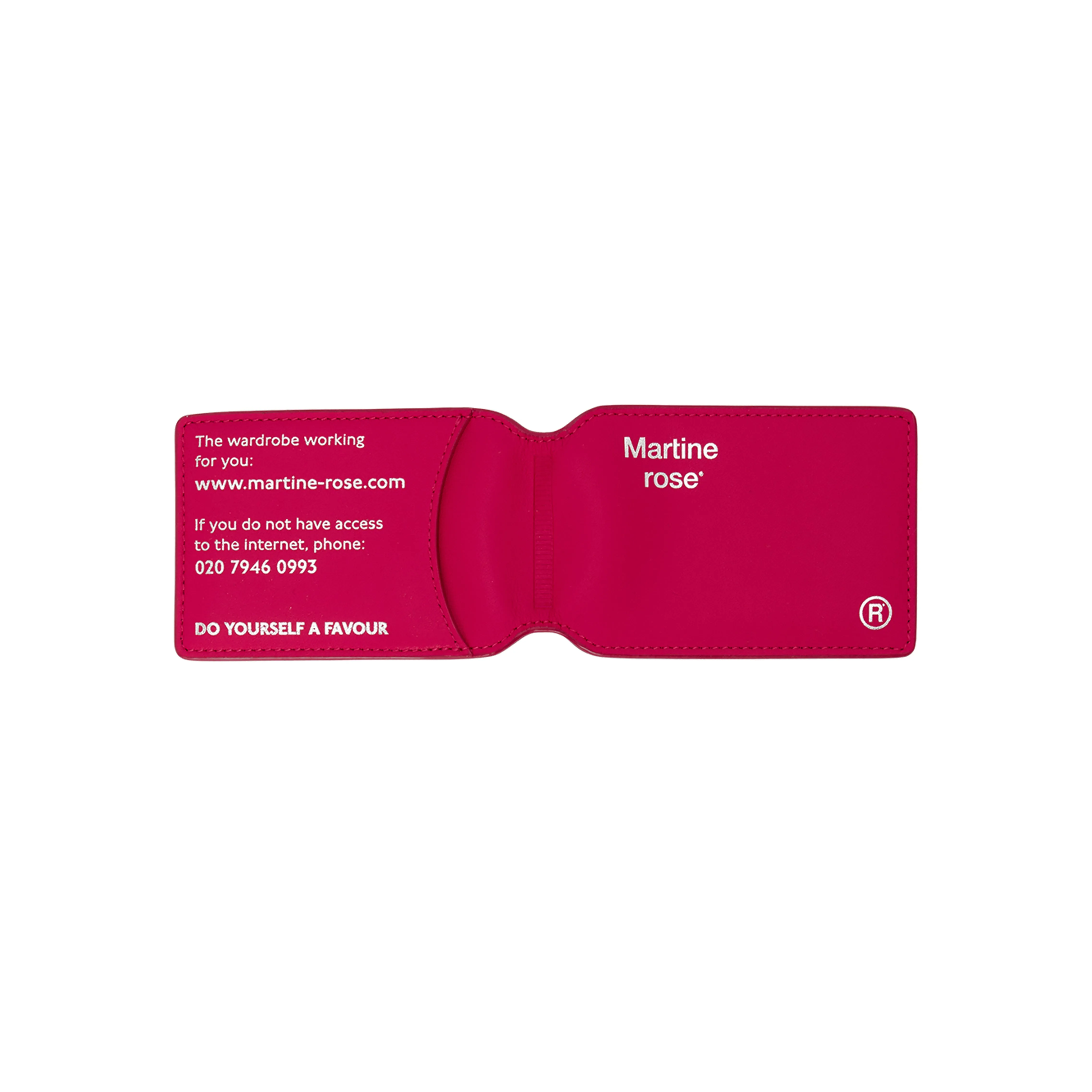 OYSTER CARD WALLET in PINK sold by Martine Rose product image thumbnail 2