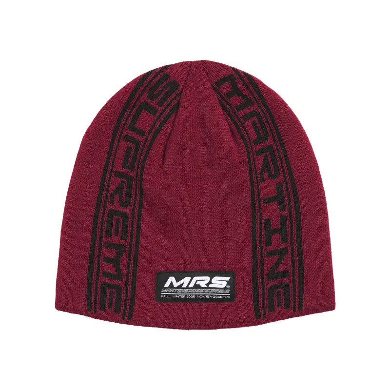 SUPREME®/MARTINE ROSE® JACQUARD BEANIE in RED made by Martine Rose