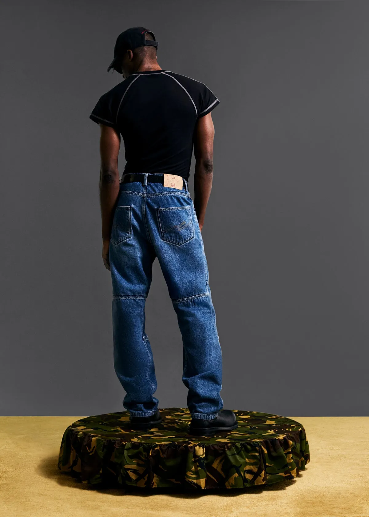 RAGLAN SHRUNKEN T-SHIRT in BLACK sold by Martine Rose product image thumbnail 4