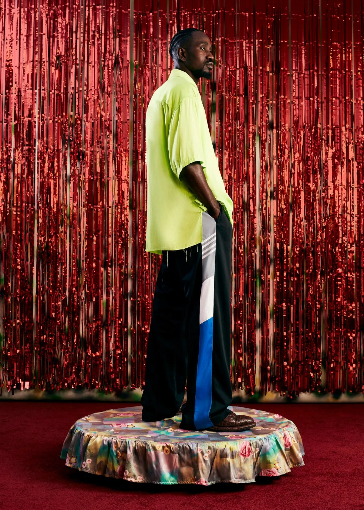 CAMISOLE SHIRT in LIME MULTI sold by Martine Rose product image thumbnail 4