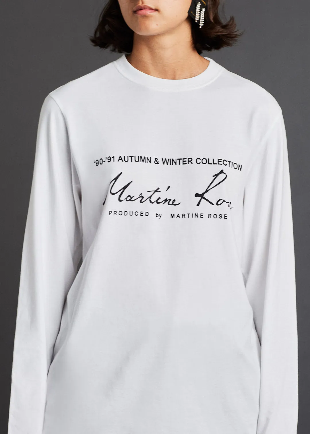 Classic L/S T-Shirt in White sold by Martine Rose product image thumbnail 2