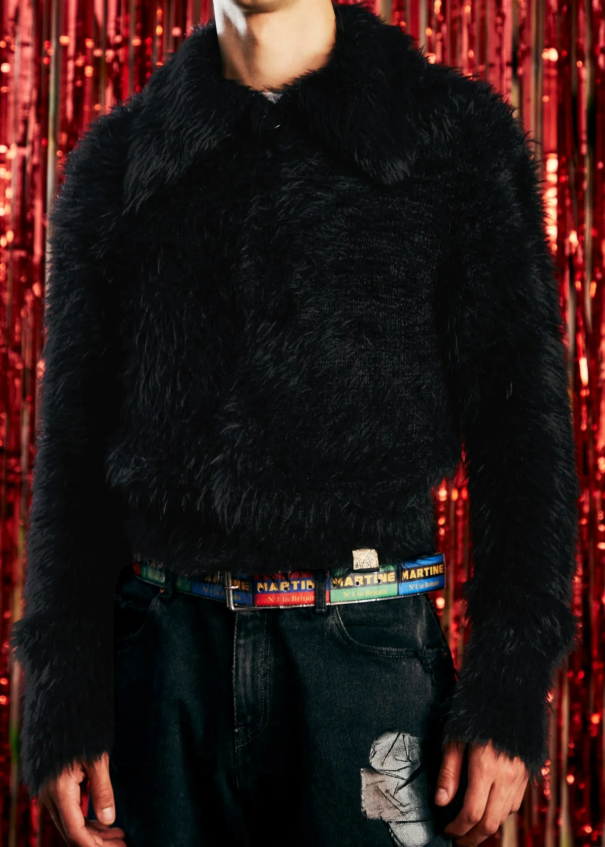HAIRY JACKET in BLACK sold by Martine Rose product image thumbnail 2