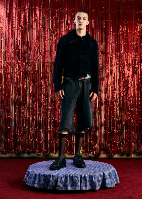 HAIRY JACKET in BLACK made by Martine Rose