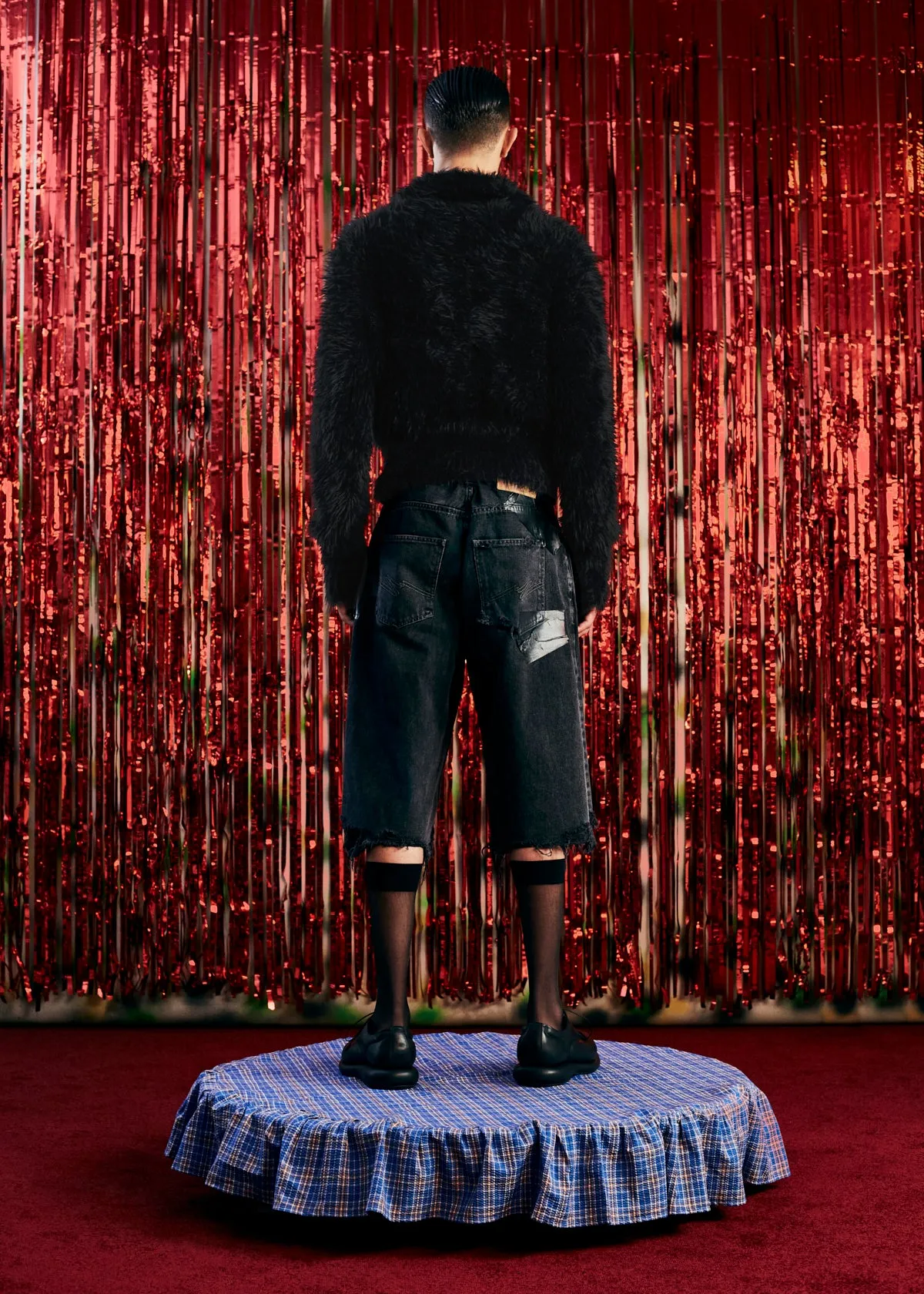 HAIRY JACKET in BLACK sold by Martine Rose product image thumbnail 3