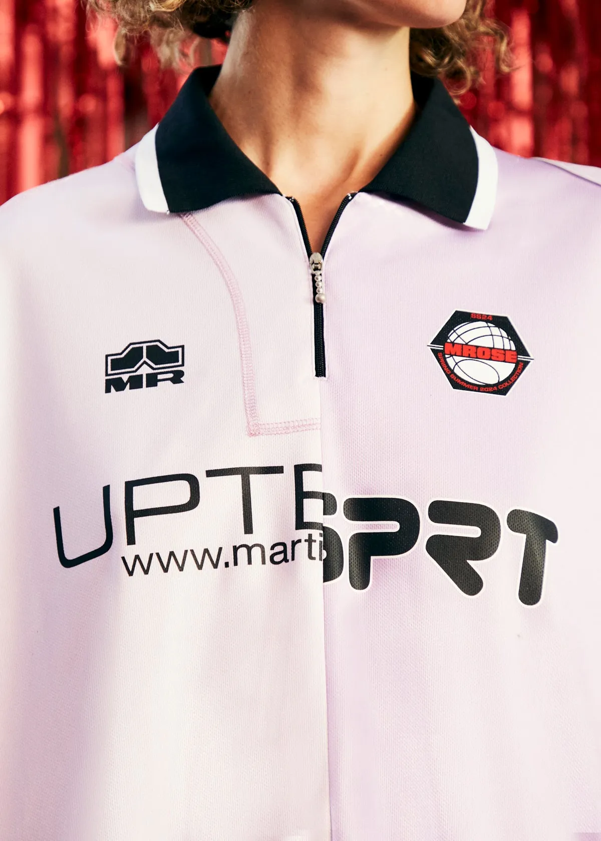 HALF AND HALF FOOTBALL TOP in LILAC sold by Martine Rose product image thumbnail 2