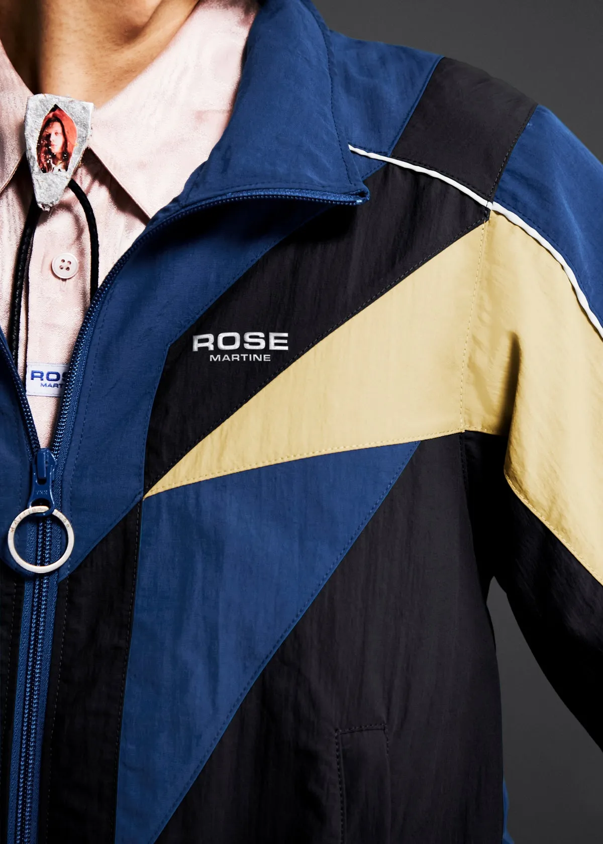 SHRUNKEN TRACK JACKET in BLACK AND YELLOW sold by Martine Rose product image thumbnail 3