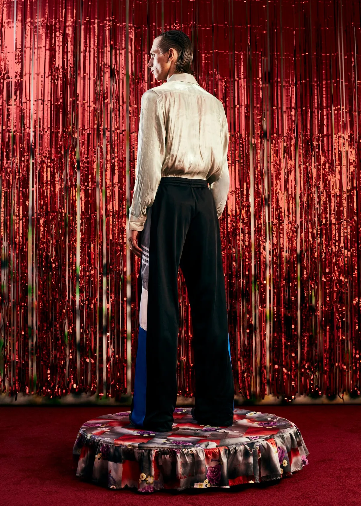 WIDE LEG TRACKPANT in BLACK MULTI sold by Martine Rose product image thumbnail 4