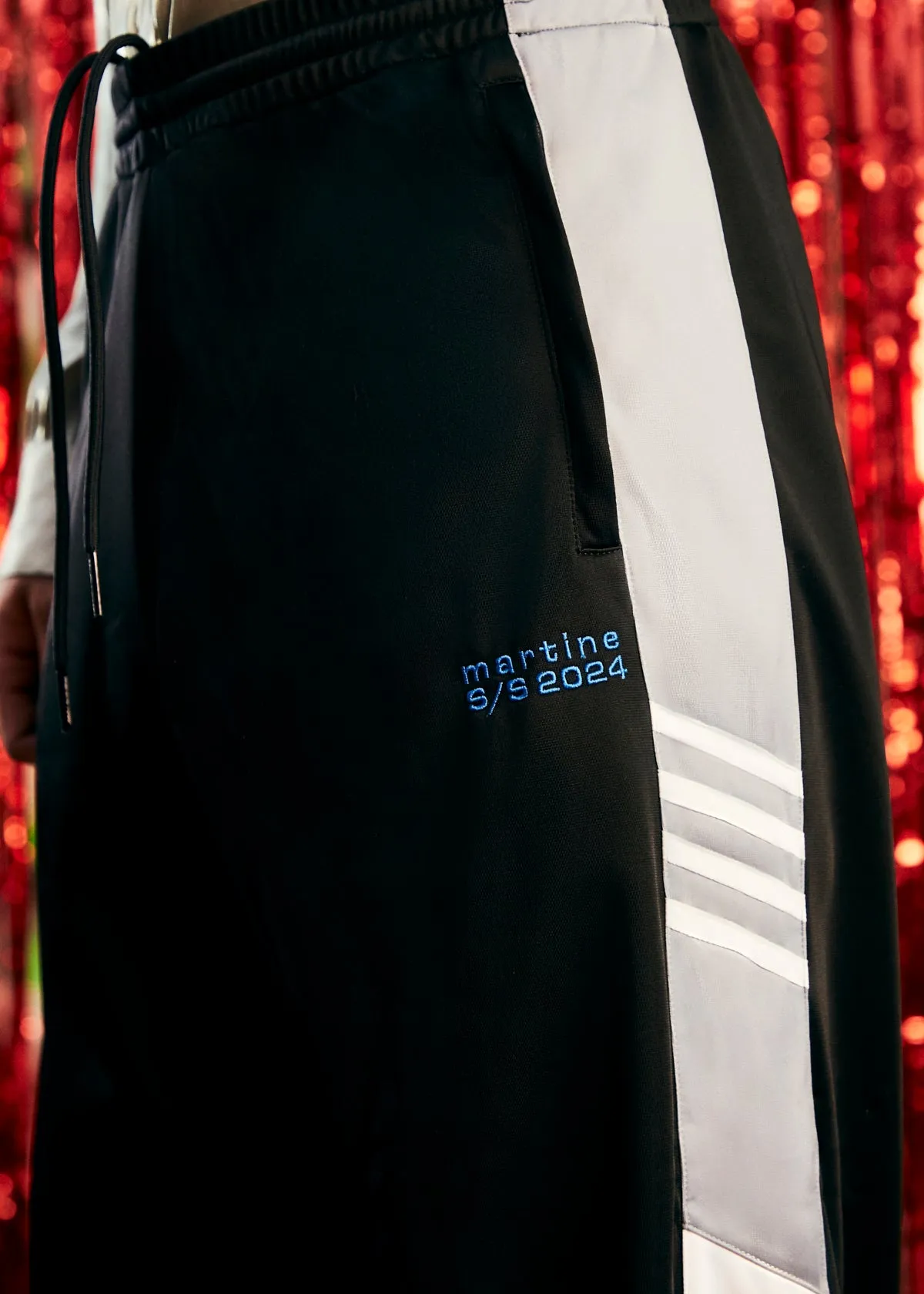 WIDE LEG TRACKPANT in BLACK MULTI sold by Martine Rose product image thumbnail 2