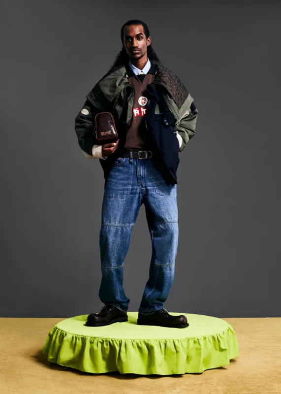 REVERSE SPORTS JACKET in GREEN made by Martine Rose