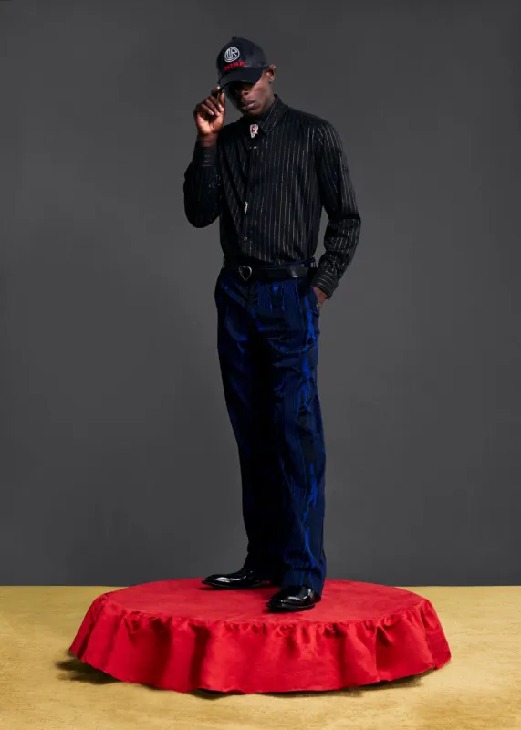 CLASSIC SHIRT in BLACK & GOLD made by Martine Rose